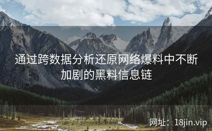 通过跨数据分析还原网络爆料中不断加剧的黑料信息链